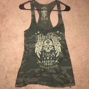 Used Rebel Saints by Affliction tank top!